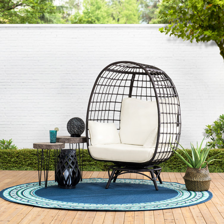 Highland Dunes Wellow Baytree Egg Swivel Patio Chair with Cushions & Reviews - Wayfair Canada